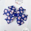 Baseball Ribbon Pinwheel Hair Bow