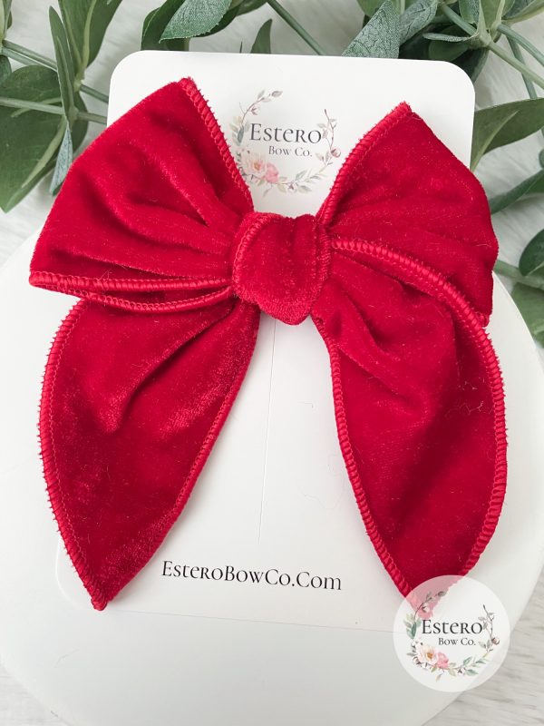 4.5" Red Velvet Fable Bow