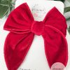 4.5" Red Velvet Fable Bow - Image 3
