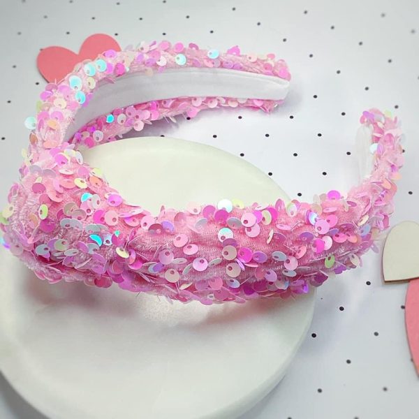 Pink Sequins One Size Headband