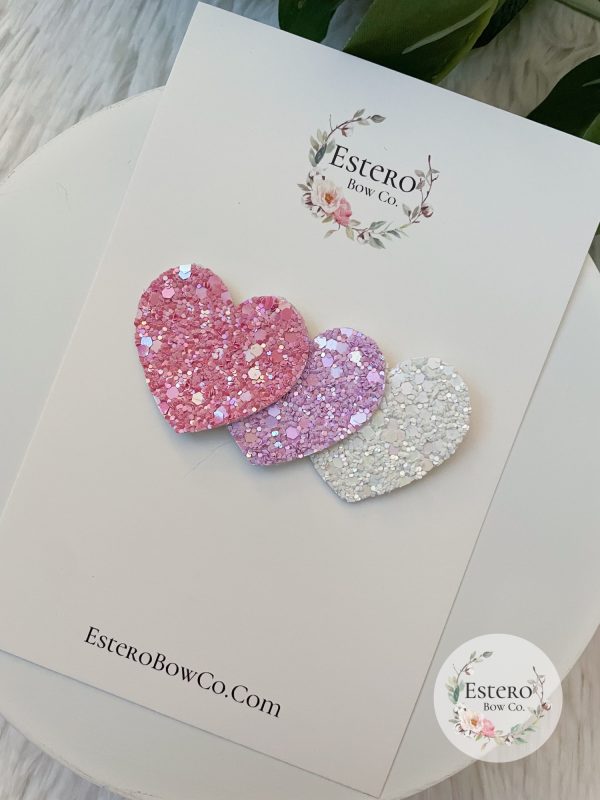 3" Hearts Hair Clip - Image 2