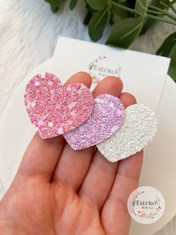 3" Hearts Hair Clip - Image 3
