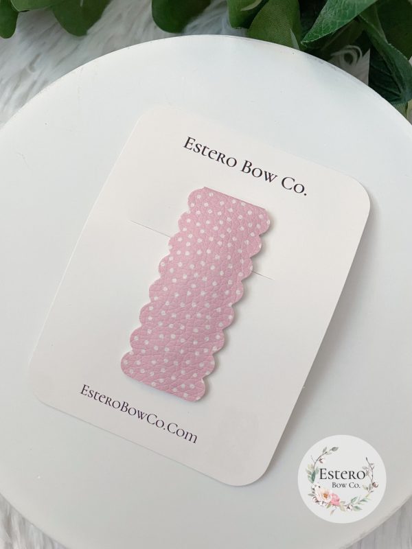 Pink Polka Dot Snap Clip - Image 2