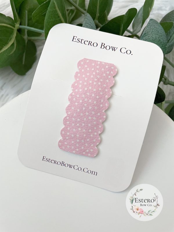 Pink Polka Dot Snap Clip - Image 3
