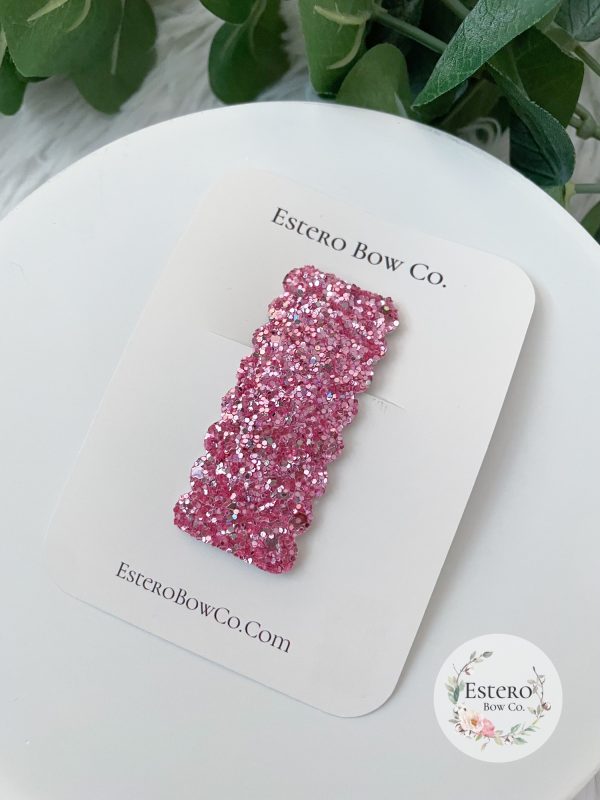 Pink Glitter Snap Clip - Image 3