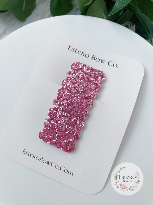 Pink Glitter Snap Clip - Image 2
