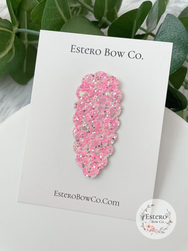 Hot Pink Hearts Snap Clip - Image 2