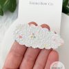 White Funfetti Glitter Snap Clip - Image 2