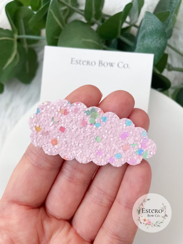 Light Pink Funfetti Glitter Snap Clip - Image 2