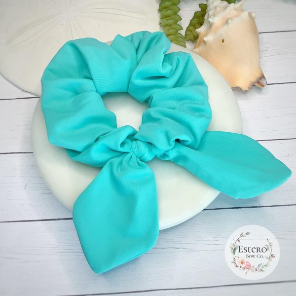 Aqua Blue Swim Scrunchie