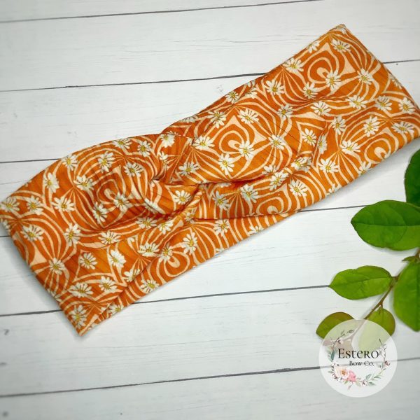 Daisy Floral Adult Sized Twist Headband