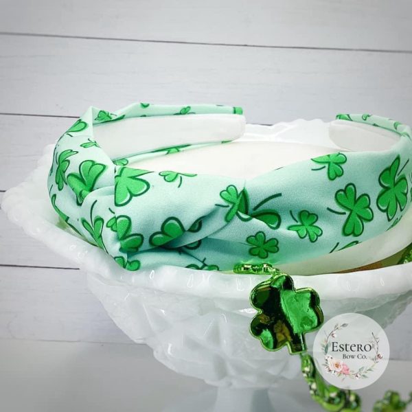 Green Shamrock One Size Headband