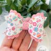 3.5” Enchanted Egg Garden Hair Bow - Image 2