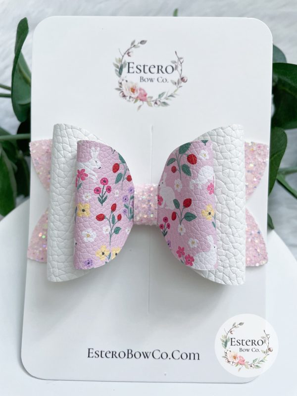 4" Flower Patch Bunny Bow - Image 3