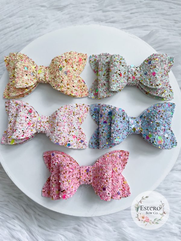 3" Sparkle Pop Glitter Bows - Image 3