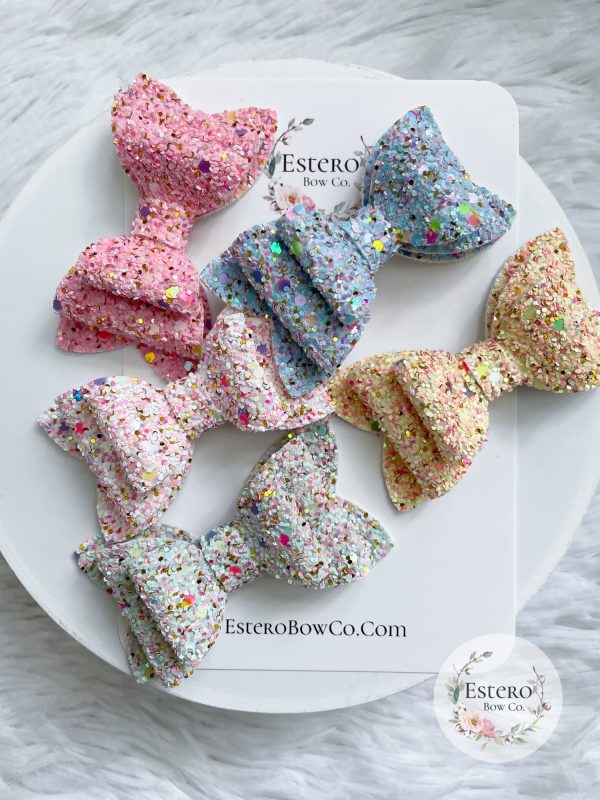 3" Sparkle Pop Glitter Bows