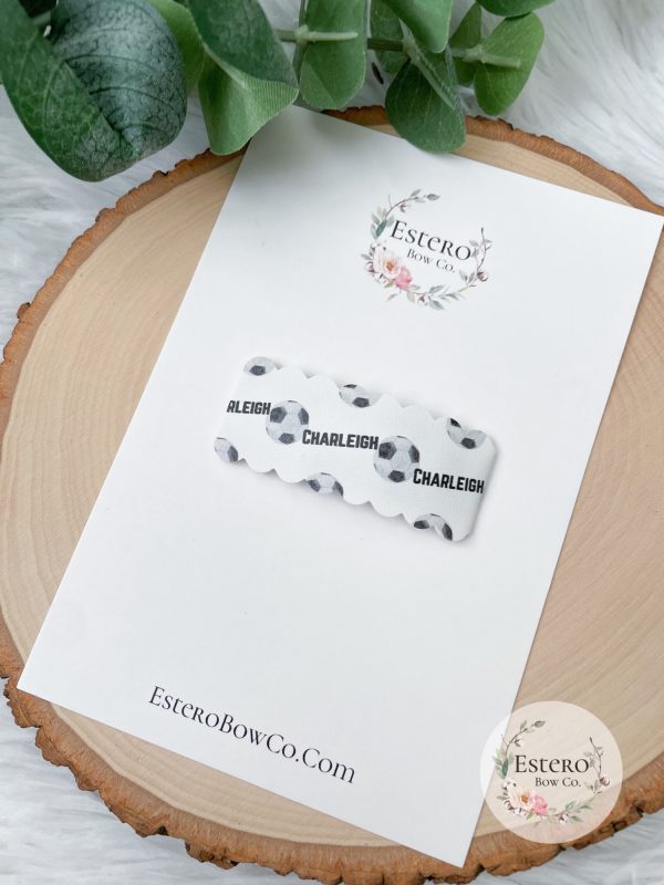 Personalized Soccer Hair Bows - Image 5