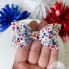 3" All American Glitter Hair Bow - Image 2
