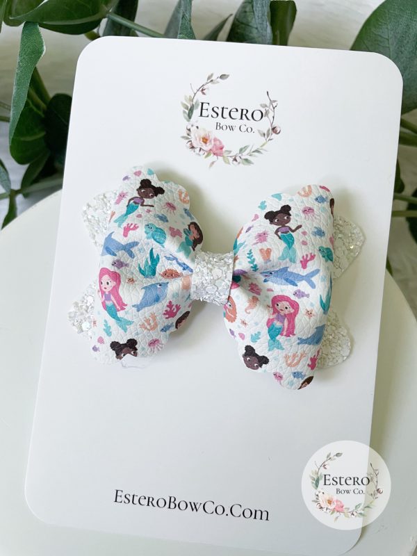 3.5” Cute Mermaids Hair Bow