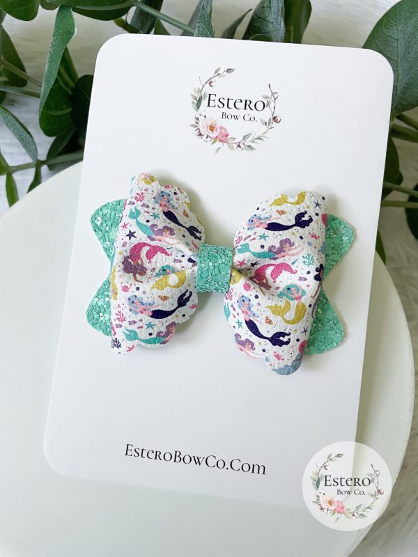 3.5” Mermaids Hair Bow - Image 2