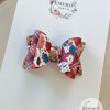2.5” Fall Leaves Vegan Leather Hair Bow