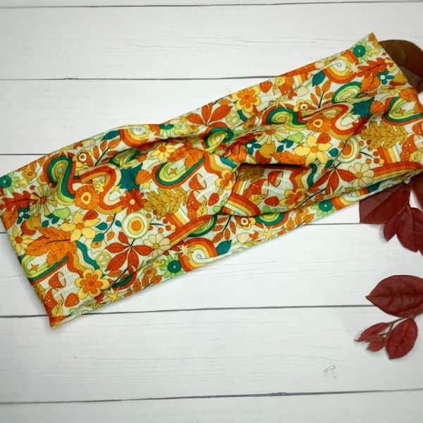 Love, Peace, and Fall Floral Adult Twist Headband