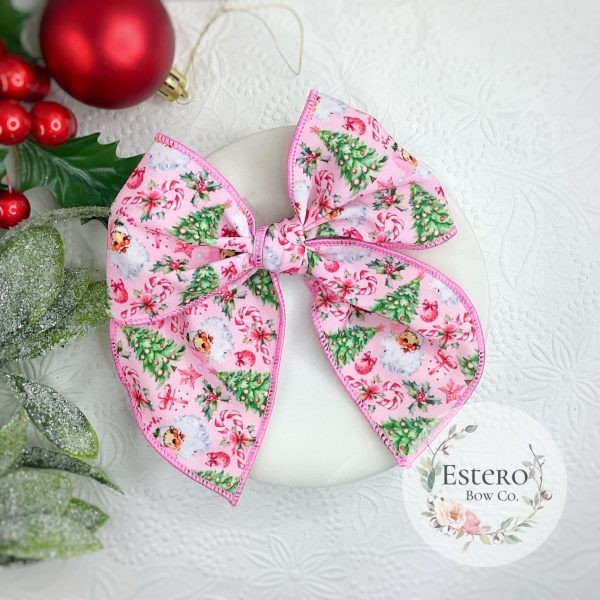 4.5" Vintage Santa Fable Bow
