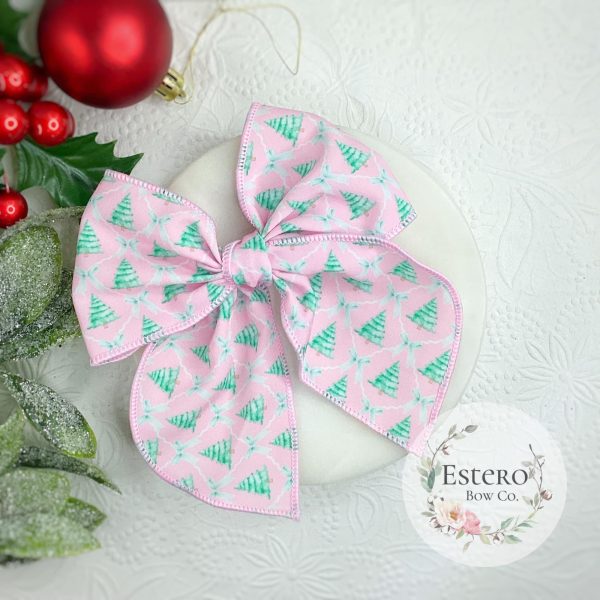 4.5" Pink Trees Fable Bow
