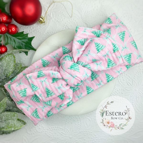 Pink Trees Baby Head Wrap