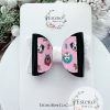 3.5” Festive Dogs Vegan Leather Hair Bow - Image 2