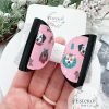 3.5” Festive Dogs Vegan Leather Hair Bow - Image 3