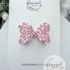 2.5” Candy Cane Vegan Leather Hair Bow