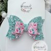 4” Ice Skates Vegan Leather Hair Bow - Image 2