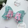4” Ice Skates Vegan Leather Hair Bow