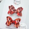 2.5” Fall Football Vegan Leather Hair Bow - Image 3