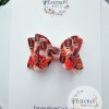 2.5” Fall Football Vegan Leather Hair Bow