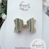 2.5” Gold Vegan Leather Hair Bow