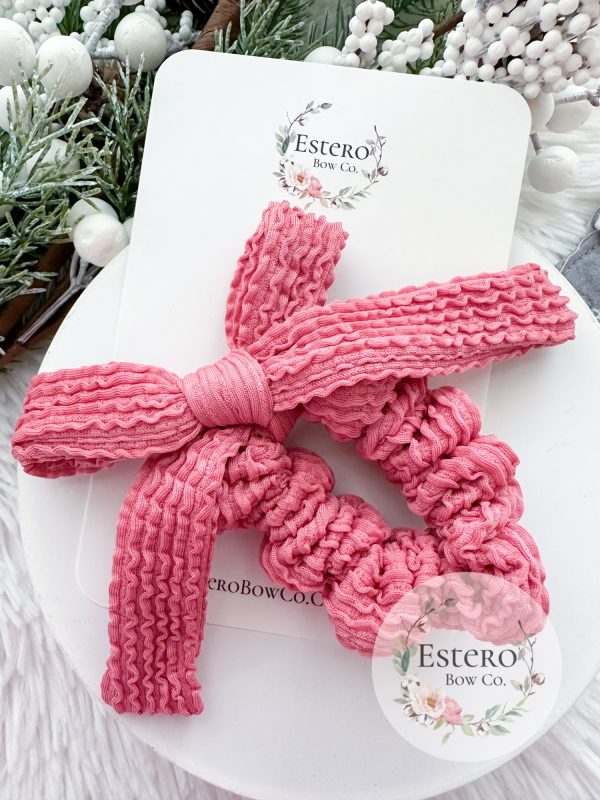 Pink Bow Scrunchie - Image 2