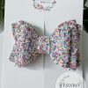 3.5” Party Glitter Hair Bow - Multicolor Glitter Hair Bow - Image 3