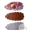 Smiley Face Snap Clip Set of 3 - Brown Vegan Leather, Lilac Lace Vegan Leather Hair Accessories - Image 2