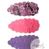 Snap Clip Set of 3 - Pink Glitter, Purple Glitter & Fun Doll Print Hair Accessories - Image 2