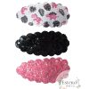 Dino Snap Clip Set of 3 - Dino Print, Black Glitter & Pink Glitter Hair Accessories - Image 2