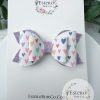 3.5” Valentine's Hearts Vegan Leather Hair Bow - Valentine's Day Hair Bow