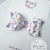 3.5” Valentine's Hearts Vegan Leather Hair Bow - Valentine's Day Hair Bow - Image 2