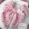 4.5" Vintage Roses Heart Trimmed Fable Bow - Valentine's Day Fable Bow