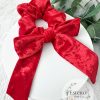 Crushed Velvet Bow Scrunchie - Image 5