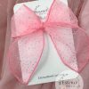 4.5" Pink Glitter Dot Tulle Fable Bow - Valentine's Day Bow - Image 2