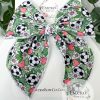 4.5" Soccer Fable Bow - Soccer Hair Bow