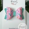 3.5” Crayon Vegan Leather Hair Bow - Back to School Hair Bow - Image 2