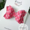 3.5” Apple Vegan Leather Hair Bow - Back to School Hair Bow